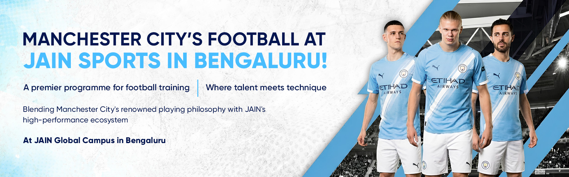 Man City football at JAIN Sports
