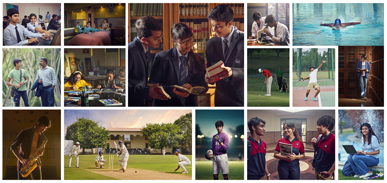 JIRS School - Classroom, Snooker, Study, Swimming, Conversation, Dining, Library, Golf, Ballet, Guitar, Cricket, Victory, Discussion